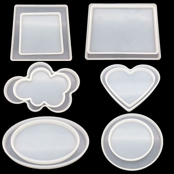 

large heart cloud pentagon silicone epoxy resin for diy handmade own table fluid artst epoxy silicone resin