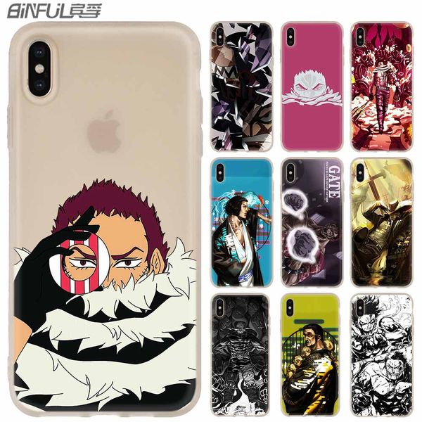 

phone cases luxury silicone soft cover for iphone xi r 2019 x xs max xr 6 6s 7 8 plus 5 4s se coque one piece katakuri
