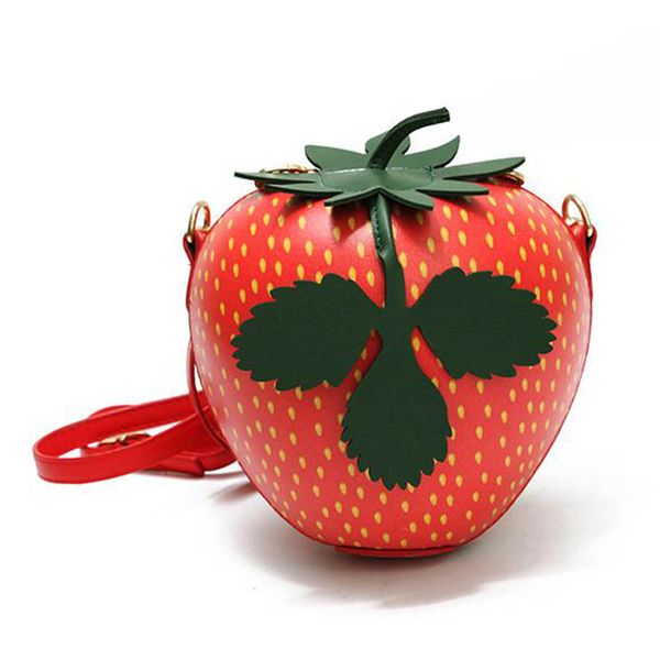 

new-personalized strawberry shape casual women's handbag shoulder bag cute purse women's crossbody messenger bag