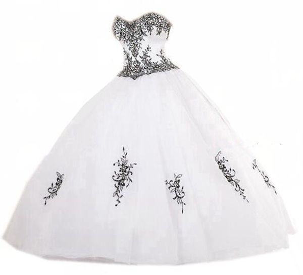 

2019 white black embroidery quinceanera dresses 15 formal floor-length ball gown celebrity formal party gown vestidos de 15 anos qc1286, Blue;red