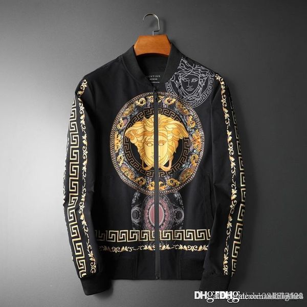 

2019 mens designerjackets mens designer coats men windbreaker streetwear men's medusa jacket fashion outerwear pullover, Black;brown