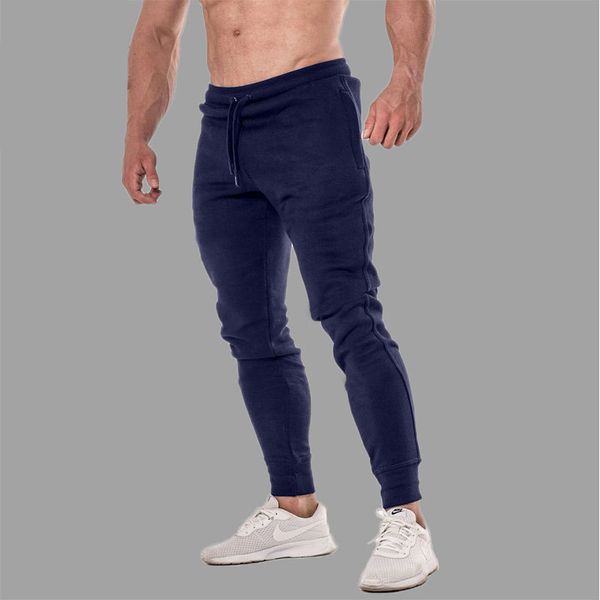 

new men's jogging pants training fitness pants smooth running leisure smooth hip hop european size men's 2019, Black