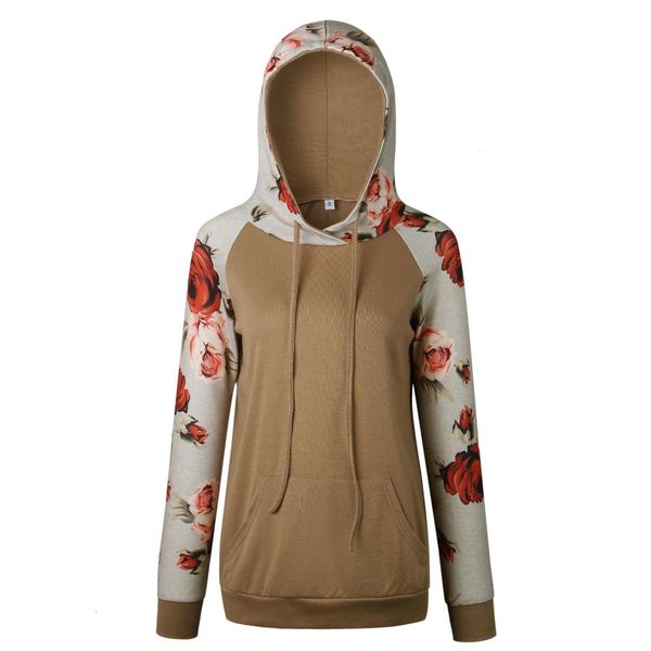 

women's hoodies & sweatshirts 2021 sweatshirt velvet autumn fashionable printing flower long sleeve casual hooded coat plus size for gi, Black