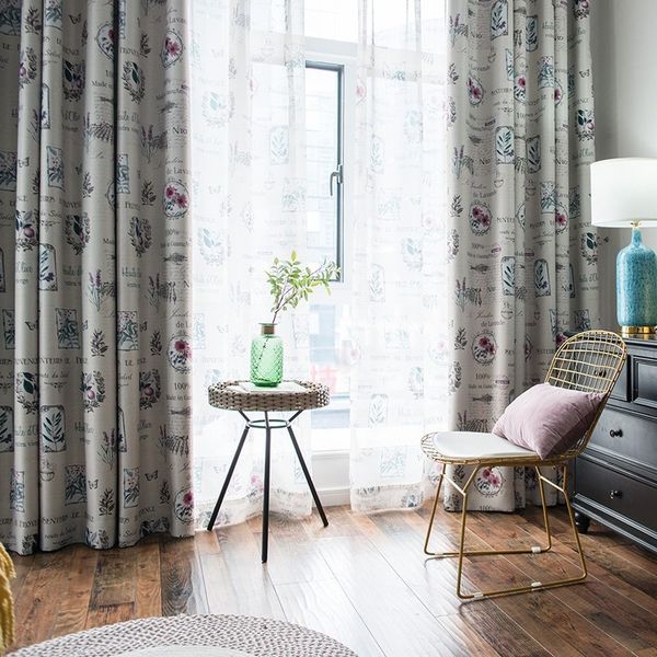 

idyllic modern curtains for living room dining room bedroom black silk shading printing curtain curtains screen nordic style