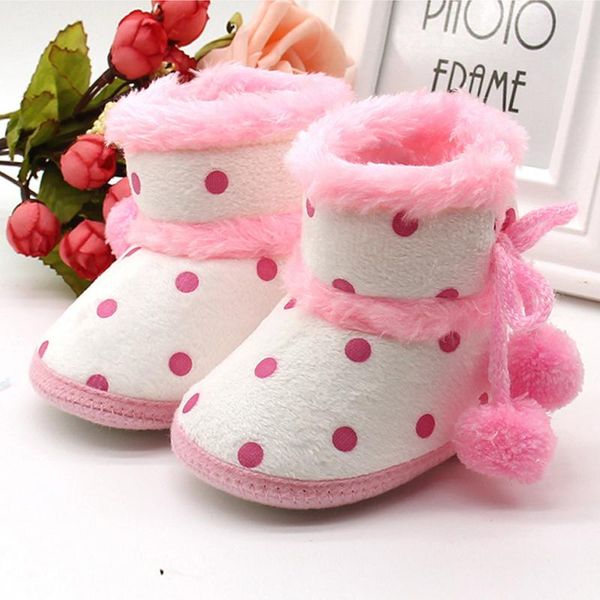 

baby girls boys soft booties snow boots infant toddler newborn warming shoes dot scarpe bambino toddler shoes first walkers