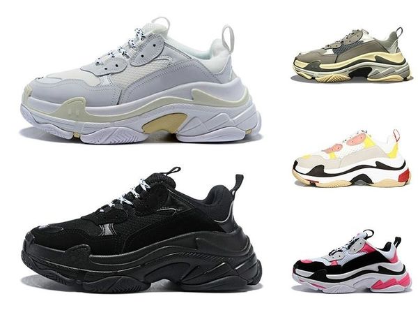 

2019 дизайнерская обувь тройной s мужчины женщины кроссовки пар 17fw черный белый красный розовый мужские кроссовки мода повседневная обуви