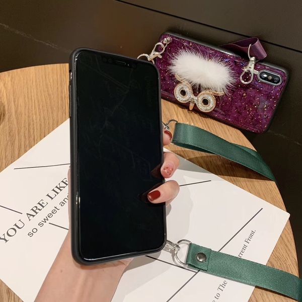 

owl grain big eye for iphone xs max marble case hairball female style for iphone xs max case designer phone case