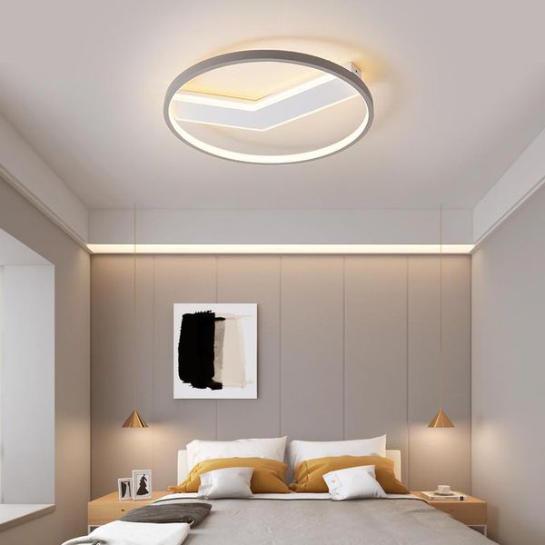 

surface mounted modern led ceiling lights for dining room bedroom living room ceiling lamp luminaire grey+white finished fixture