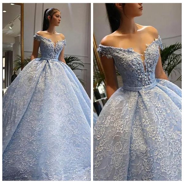 

2021 off shoulder short sleeves a-line lace prom dresses beaded formal evening party gowns custom vestidos de soiree sale, Black