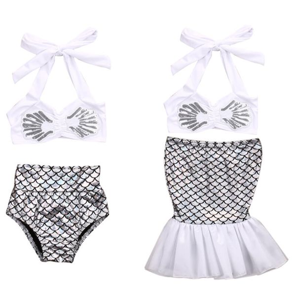 

meraid baby kids girls bikini set 2pcs fish scale swimwear swimsuit bathing summer baby girl beachwear 6m-7y