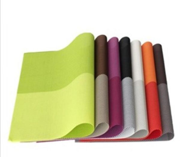

45*30cm rectangular grid pvc insulation placemats western pad dining table mat easy clean placemat