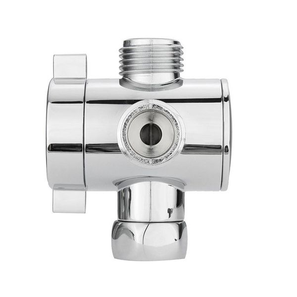 

1/2 inch bathroom three way t adapter tee connector valve for toilet bidet shower head diverter valve shower head shunt
