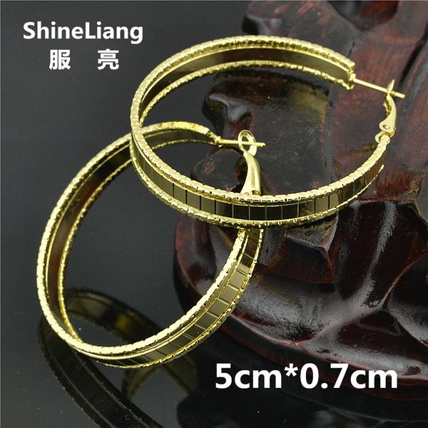 

hoop earrings for women fashion jewelry big circle gold silver loop exaggerated personality youth students girls ladies earrings, Golden;silver