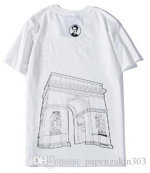 

paris fashion men t shirts france design 2020 summer camisa cotton man sport tees t-shirt casual jerseys black white s-xxl, White;black