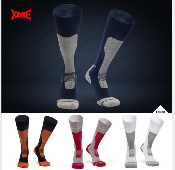 

2019 winter long tube warm socks outdoor hiking ski socks men and women couple models thick hiking sports socks, Black