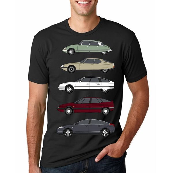 

t shirt men funny tshirt haute de gamme classic car collection (vr 2) graphic men t-shirt, White;black