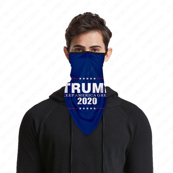 

trump 3d face mask scarfs dustproof pm2.5 haze protective scarf bandanas usa flag printed headband cycling headwear ear-loop scarf d52814, Blue