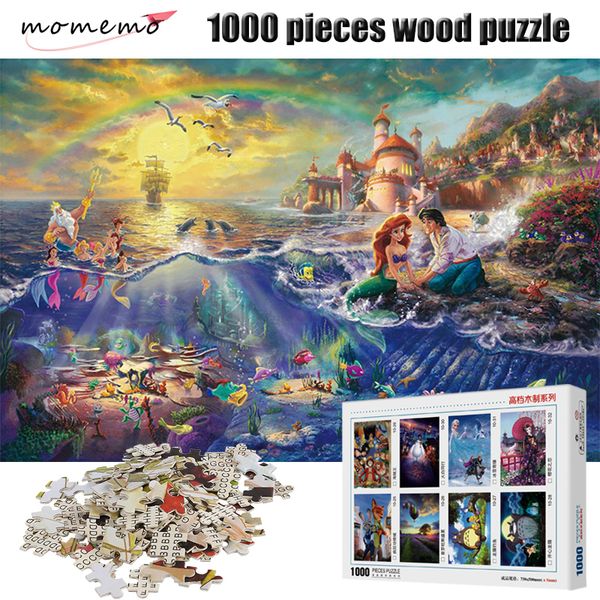 

the mermaid figure puzzle 1000 pieces cartoon anime jigsaw puzzle for children's educational toys puzzle game t200421