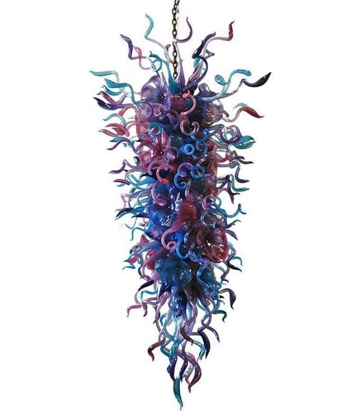 

itay design multi-blue large 60 inches led lights blown glass chandelier for new house l decoration