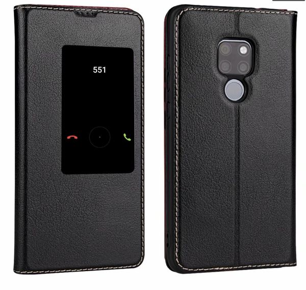 Caso di flip in vera pelle di lusso per Huawei Mate 20 Mate20 Smart Touch View Finestra copertura del telefono Etui Hawei Mate 20