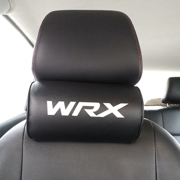 

car headrest neck pillow for wrx pu leather car support pillows cushion pad