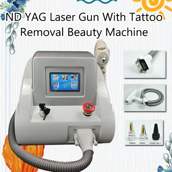 

2019 selling switched nd yag laser tattoo removal machine professional machine with shoots tattoo removal treatmnet, Black