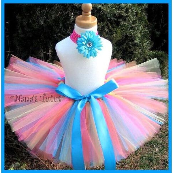 

новые девушки цветок пачка юбки младенческой ребенка 100% ручной работы пушистые балетные пачки pettiskirts с лентой лук и оголовье детская