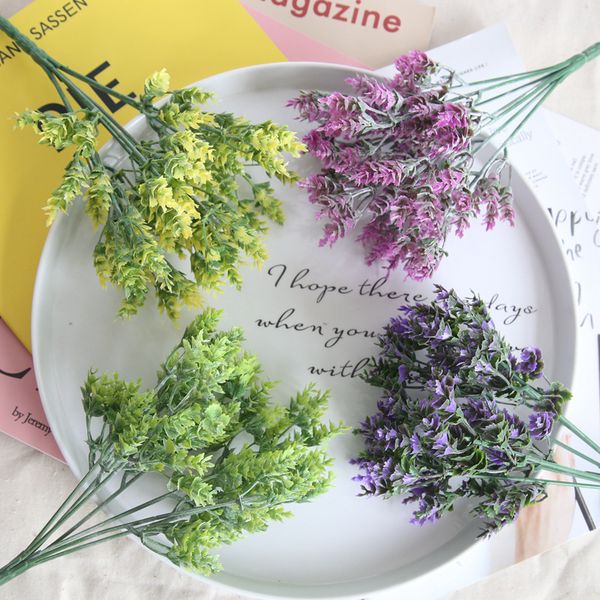 

1pcs 24cm artificial calla plants green eucalyptus shell grass for christmas decoration fake simulation grass decorative