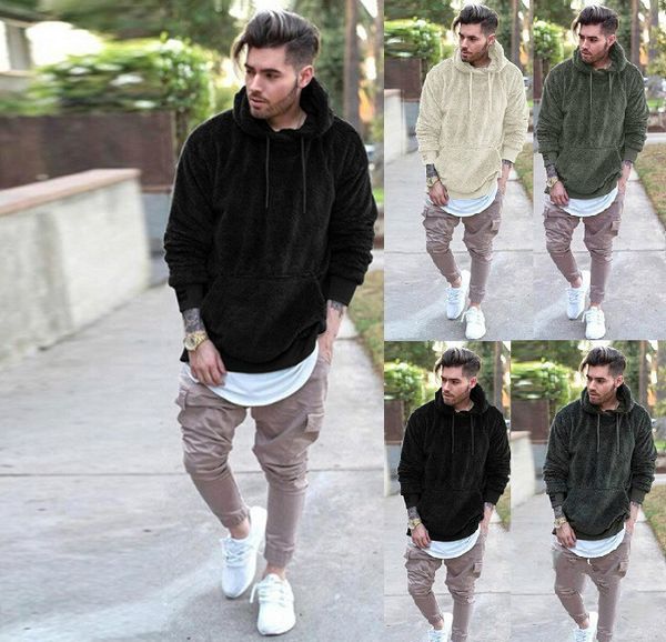 

mens hoodie fashion casual style male hoodies solid color with 3 colors long sleeve sweatshirt for men asian size m-3xl, Black