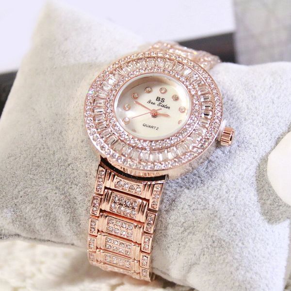 

new watch high-end bracelet dial no digital rhinestone strap plus rhinestone female watch fashion & casual, Slivery;brown