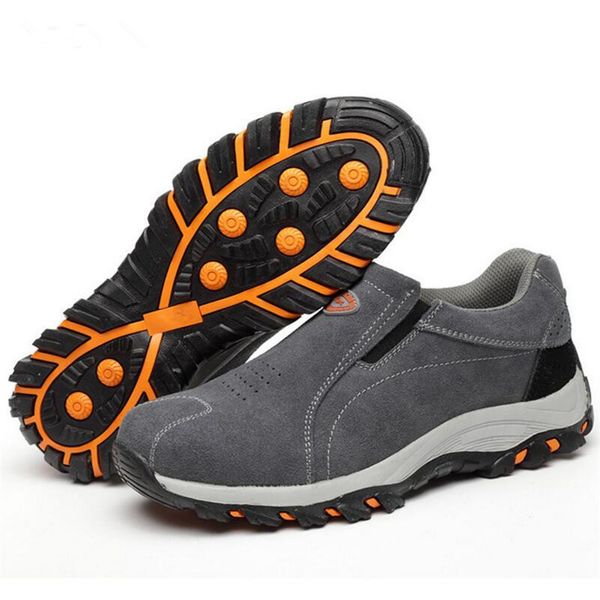 

men's work boots winter new stab-resistant penetrating gas outdoor safety shoes casual labor insurance shoes anti-mite35--46, Black