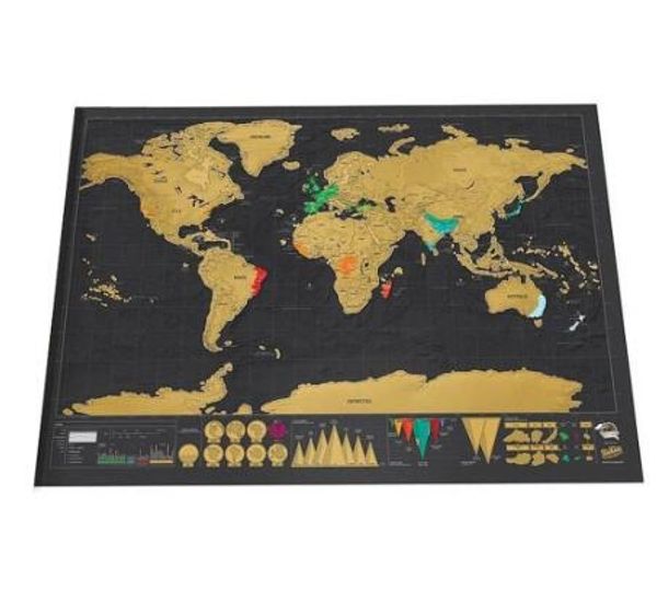 

deluxe erase world travel map scratch off world map travel scratch for map 82.5x59.4cm room home office decoration wall stickers