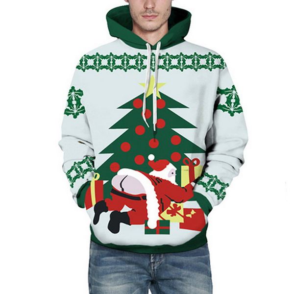 

mjartoria casual men christmas hoodies slim hoodie long sleeve hooded sweatshirts winter warm sweatshirt coat outwear clothes, Black