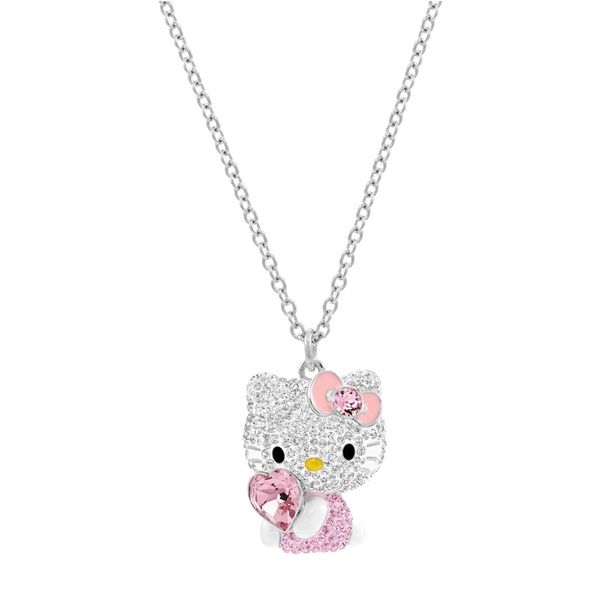 

shinetung swa original 100% s925 sterling silver lovelinessÂ hello kitty trendy necklace ladies logo fine high-end jewelry