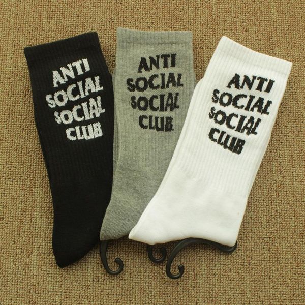 

new men's black white stockings opening fashion men's sports sockings letter print in the tube cotton socks