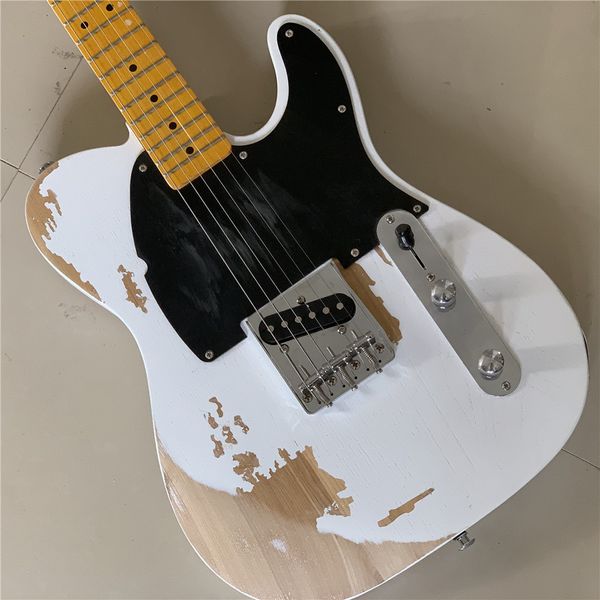 

andmade heavy relic heirloom tele electric guitar brass saddles aged hardware nitrolacquer finishguitars guitarra