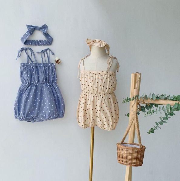 

2020 new wholesale girls printed overalls summer with hairband fashion girls pants 1-6t hv374, Blue