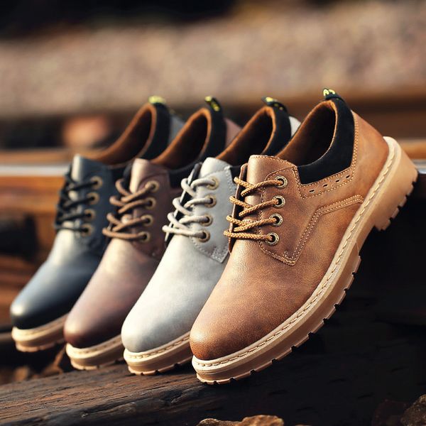 mens leather oxford work shoes