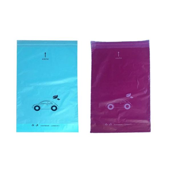

50 pcs/pack car trash bag paste type disposable cars storage hanging garbage bin