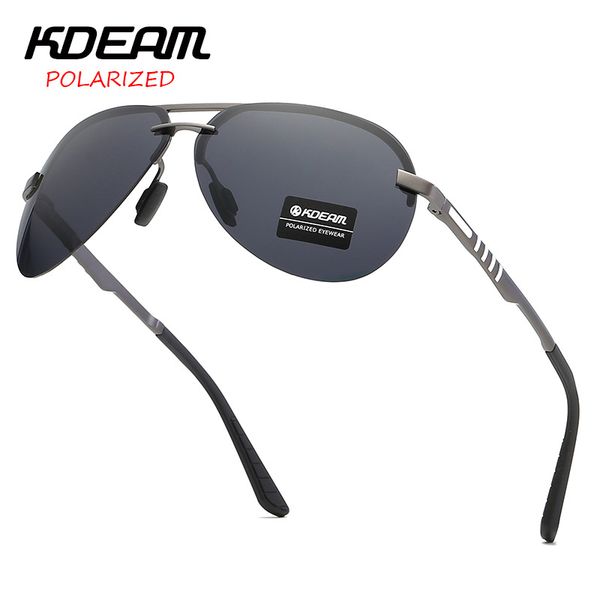 

sunglasses men kdeam brand tac fashion design polarized sunglasses pilot classic driving mirror eyewear kd541, White;black