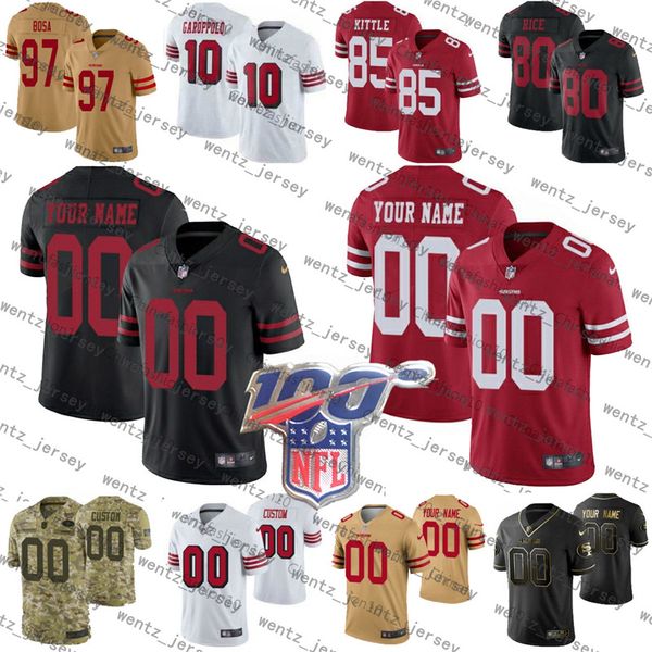 

Cu tom men women kid an franci co 13 49er nfl 13 football jer ey 85 george kittle 80 jerry rice 10 jimmy garoppolo bo a herman amuel, Black;red