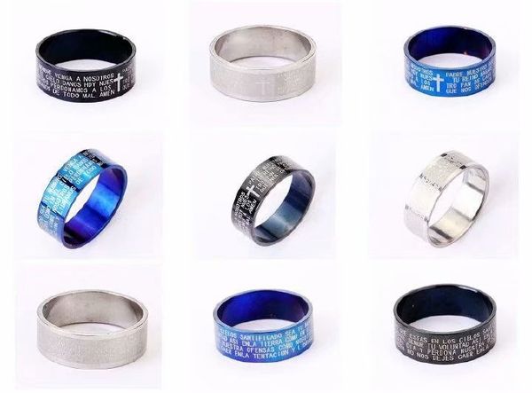 

yqtdmy 50 pcs retro silver stainless steel ring biker jewelry gifts, Slivery;golden