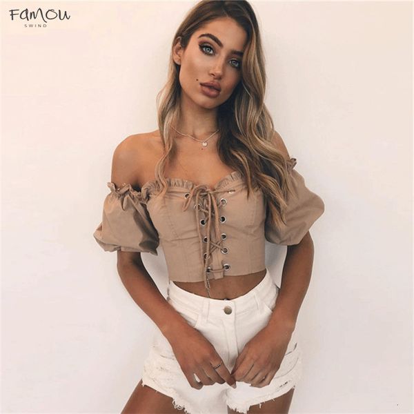 

Fashion Womens Sexy Off Shoulder Crop Tops Summer Casual Loose Sexy Tops T-Shirt Street Wear 2019 Hot Sale
