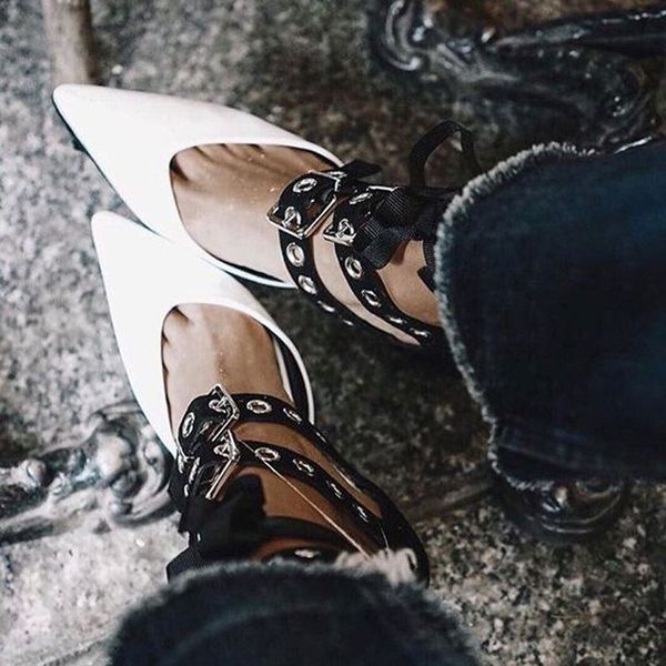 

teahoo 2019 summer patent leather women sandals rivet buckle strap gladiator sandals for women fashion street style shoes woman, Black