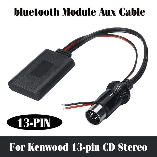 

car bluetooth module audio aux cable adapter receiver for kenwood all 13-pin cd stereo car electronics accessories