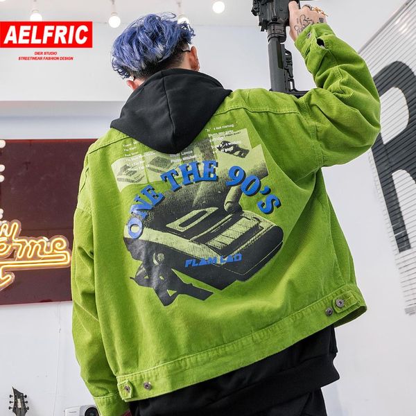 

aelfric hip hop letter printed baseball jackets mens 2019 harajuku fashion casual streetwear corduroy overwear coats oversized, Black;brown