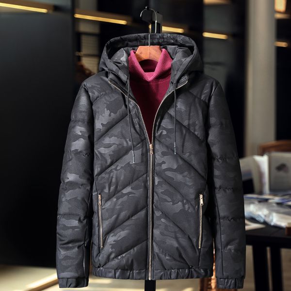 

plus size 4xl 5xl 6xl 7xl 8xl 9xl men hooded collar winter parka 125, Black