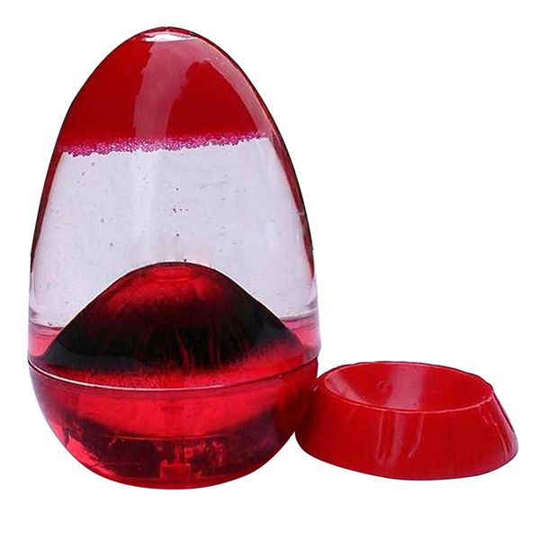 

egg sand clock liquid oil glass sandglass hourglass timer home decor relax gift red