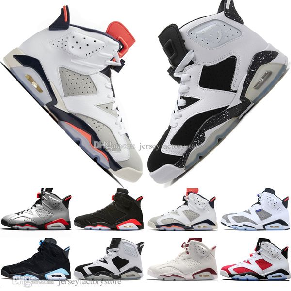 

new arrival 2019 infrared bred 6 6s mens basketball shoes 3m reflective flint sport blue black cat low chrome men sneaker designer trainers