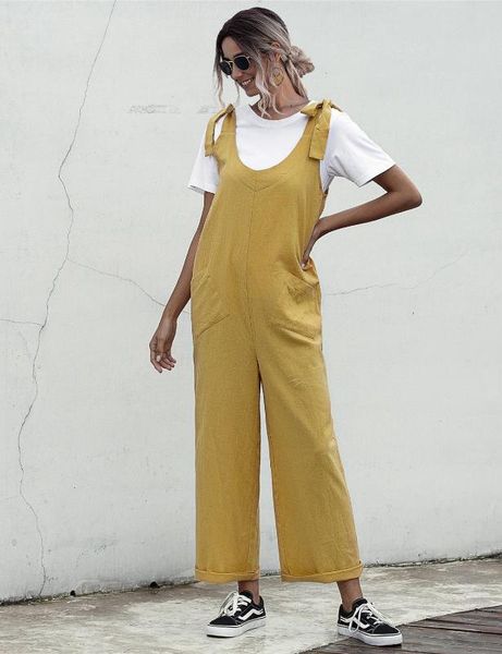 

женщины повседневная сыпучие комбинезоны летний wide leg rompers карманы женские комбинезоны уличная bodysuit женщины комбинезоны, Black;white